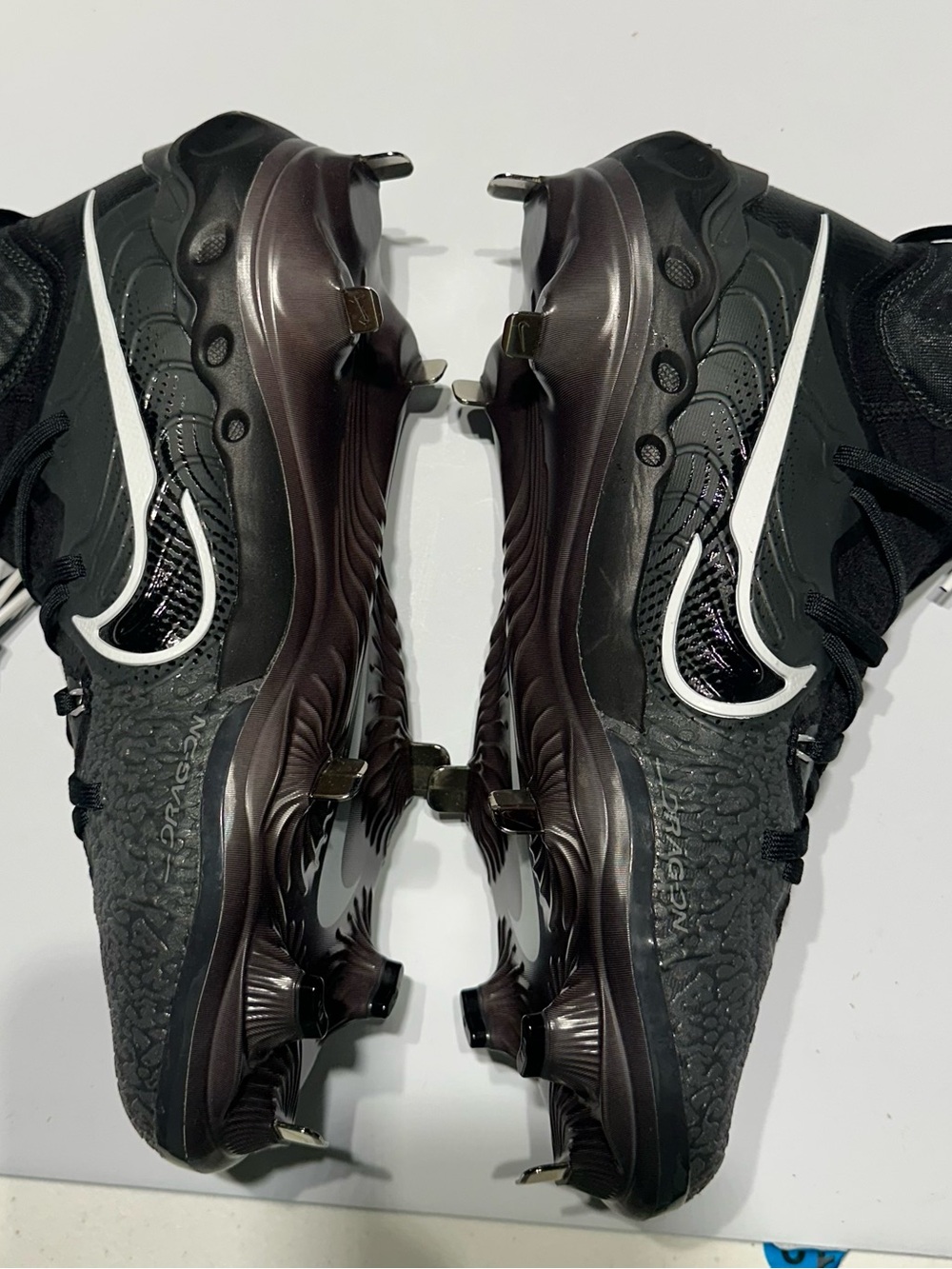 Nike Alpha Huarache NXT Metal Baseball Cleats Black Gray DJ6517-010 Men’s Size 9 - Picture 4 of 6